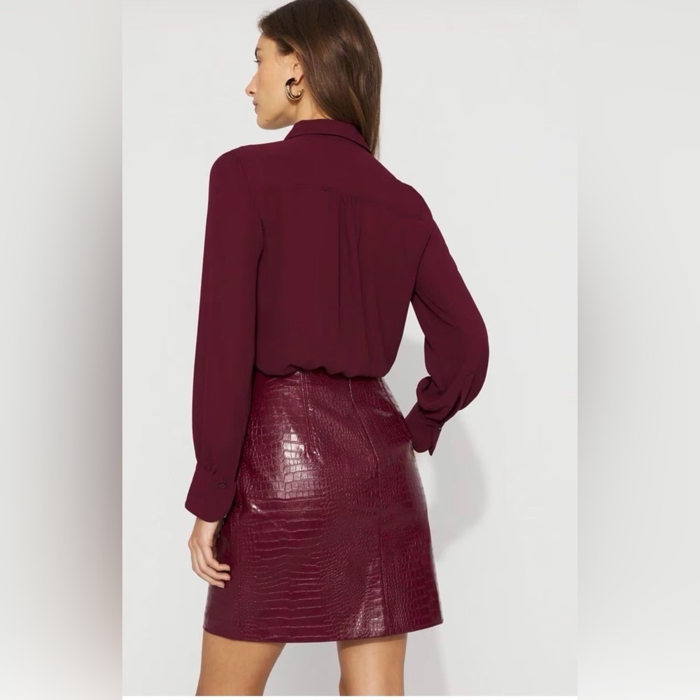 White House Black Market Faux Croc Skirt - Picture 2 of 7